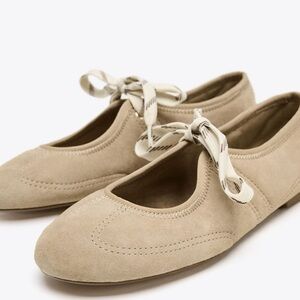 Elegant Tan Suede Women's Ballet Flats